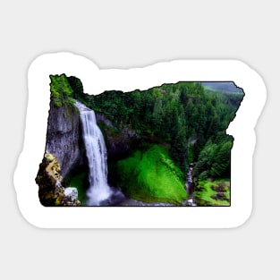 Oregon State Outline (Salt Creek Falls) Sticker